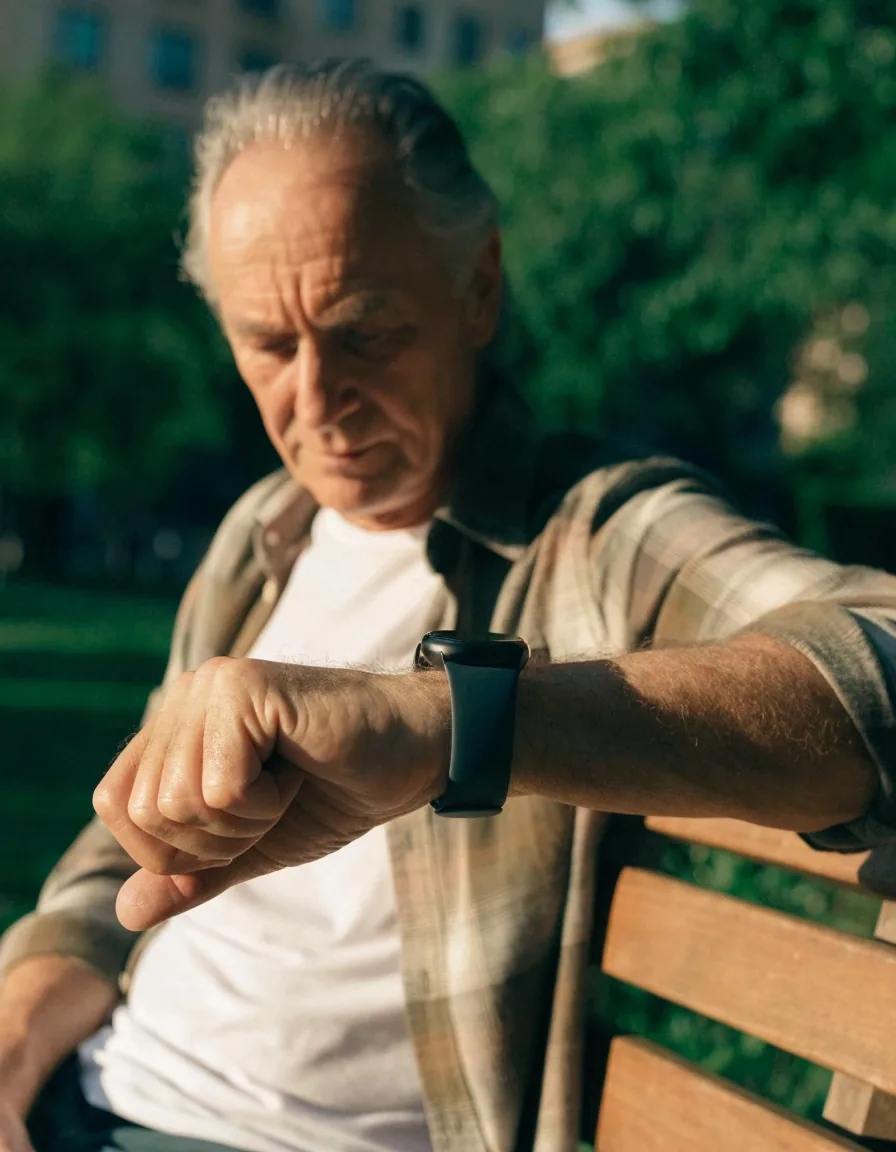 Reloj inteligente VitalWatch SOS con pantalla grande y botón lateral único