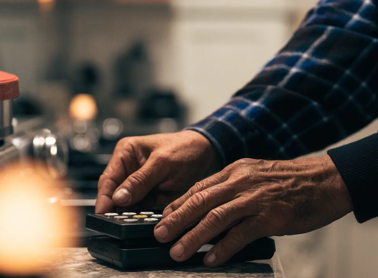 Teléfono BigKey Plus con teclas grandes en su base de carga